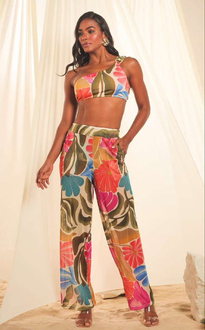 Trio One Sholder Bikini and Pants