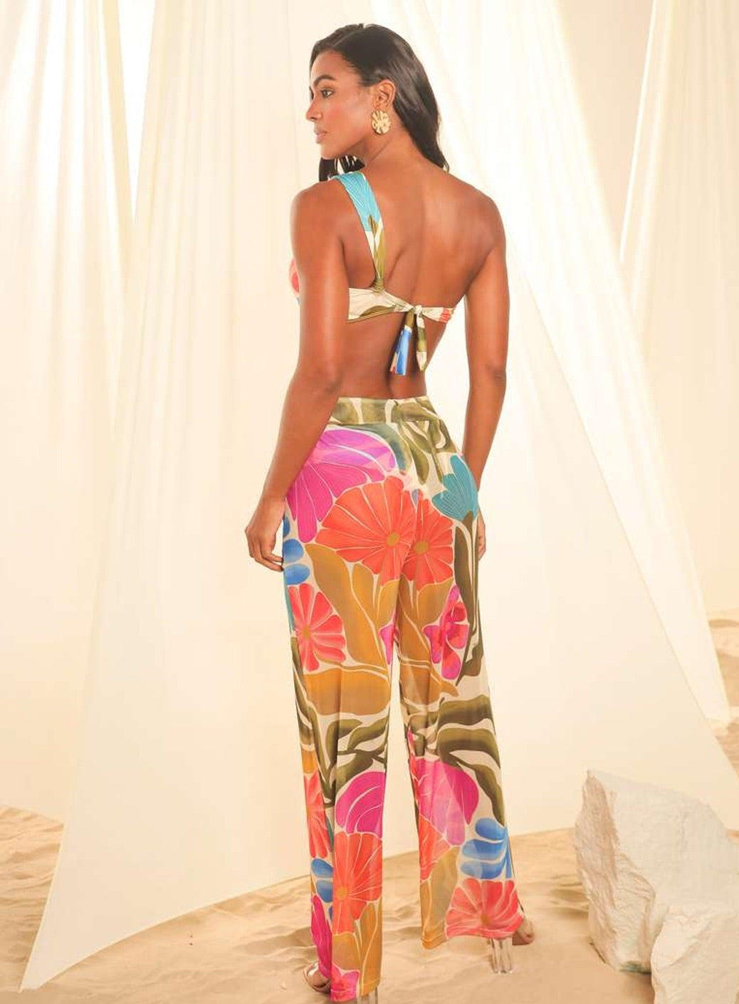 Trio One Sholder Bikini and Pants