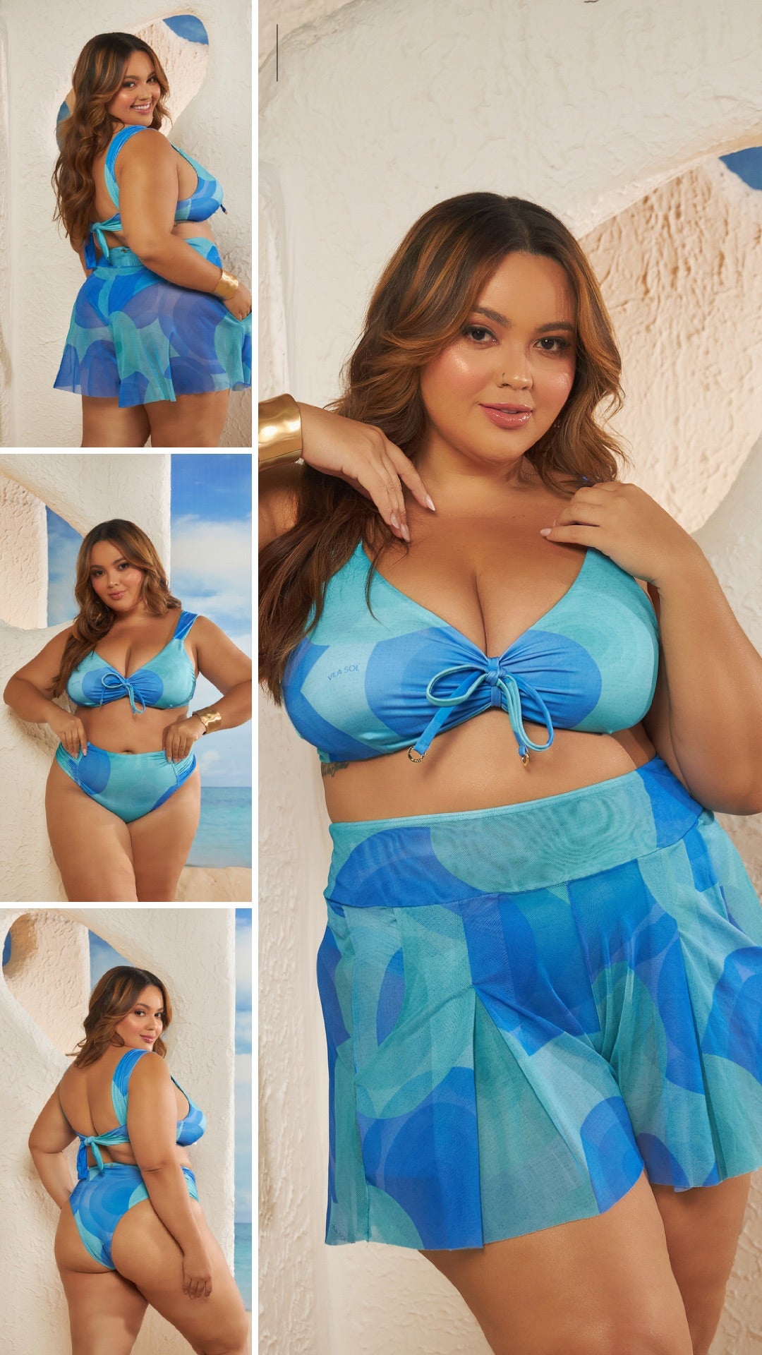 Set Bikini + Cover UP Shorts