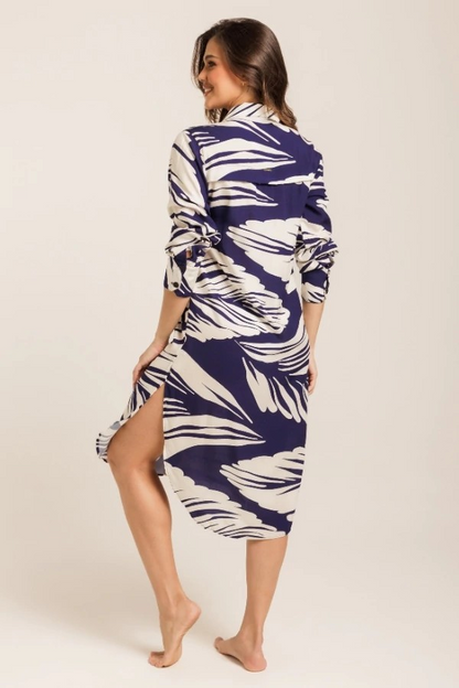 Chemise/Midi Dress ,Long sleeve Sea